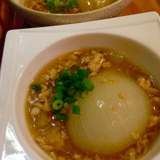 新玉ねぎと鶏ひき肉のコトコト煮